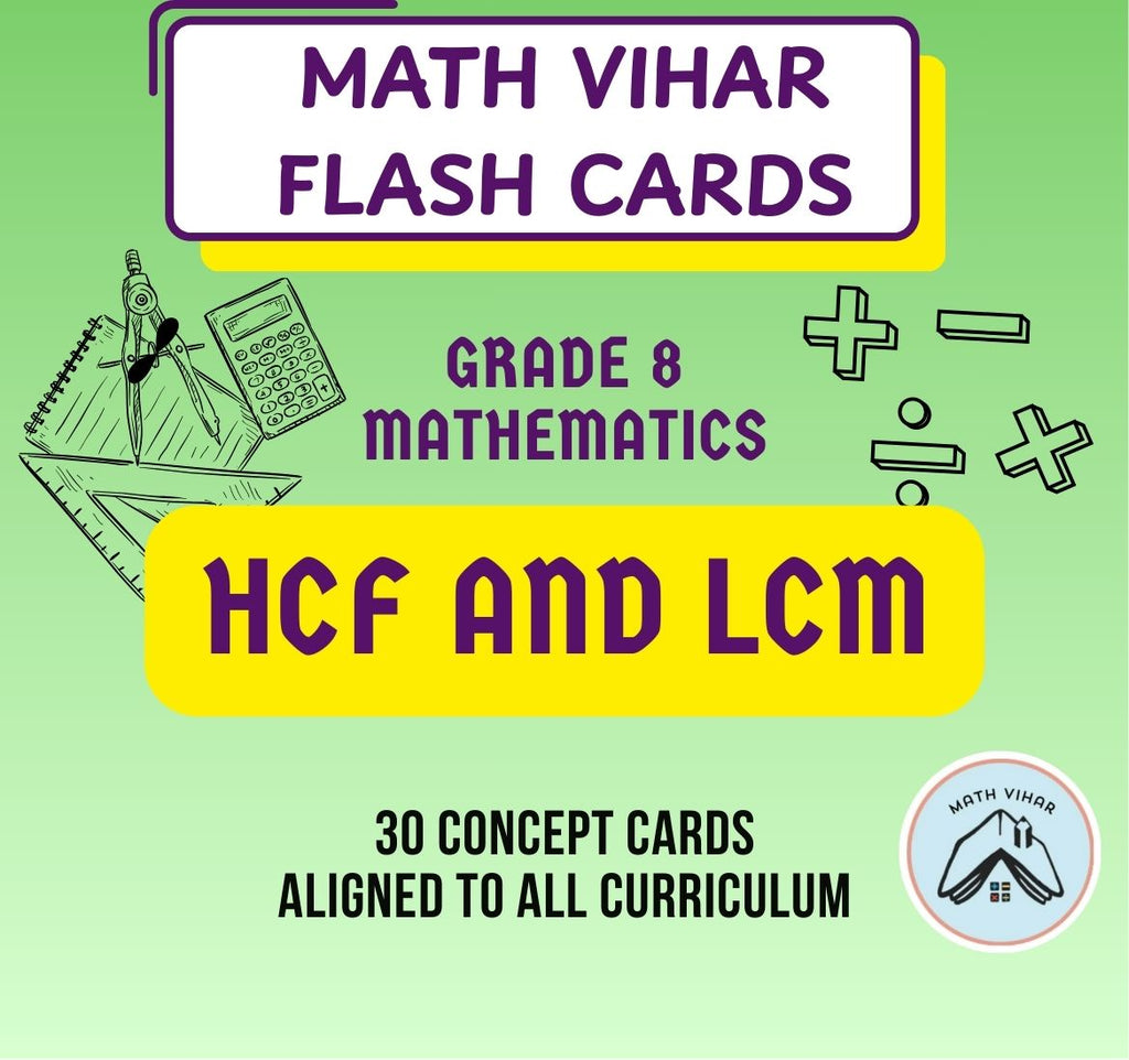 Grade 8 - HCF and LCM  - Flash Cards