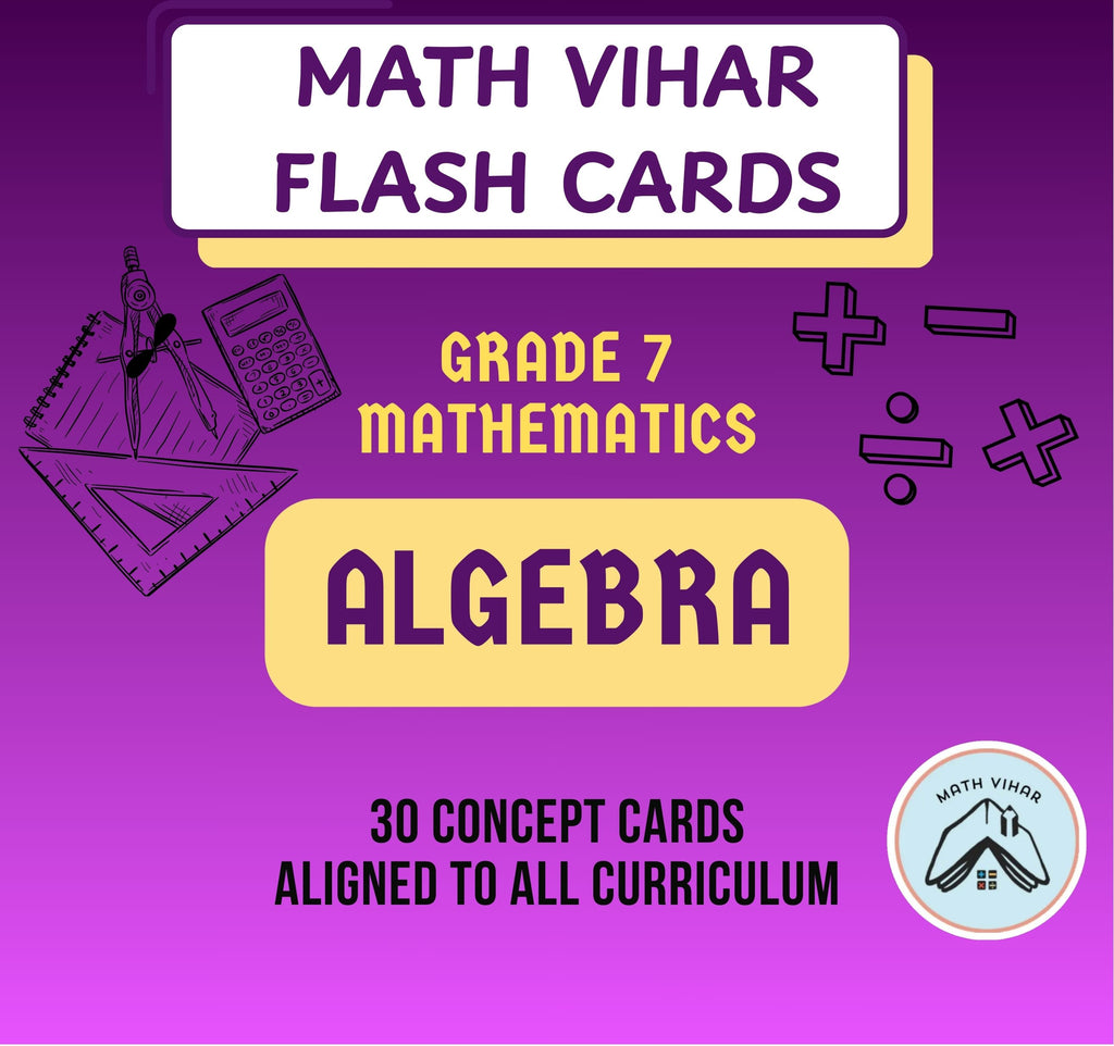 Grade 7 - Algebra - Flash Cards