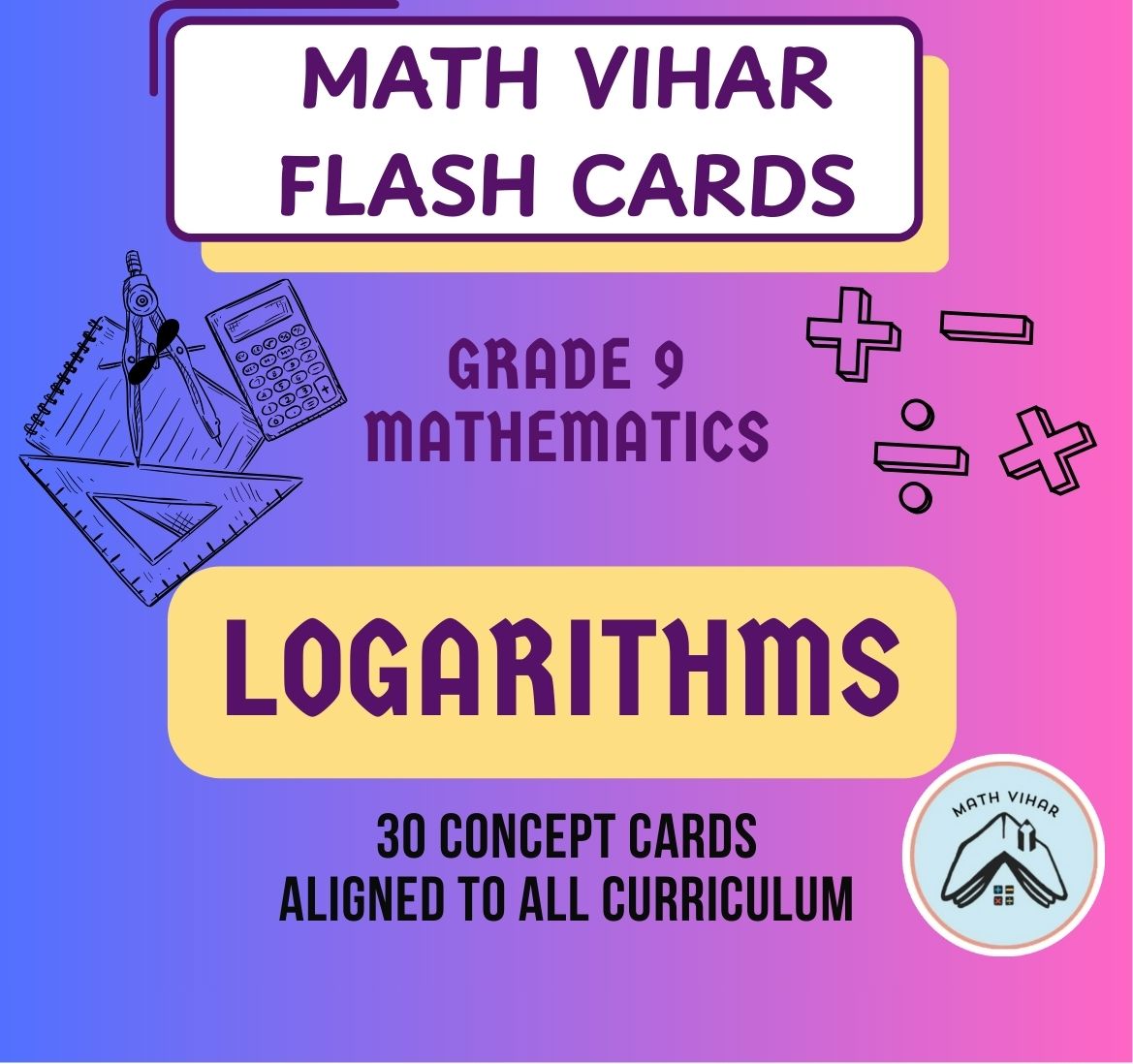 Grade 9 - Logarithms - Flash Cards