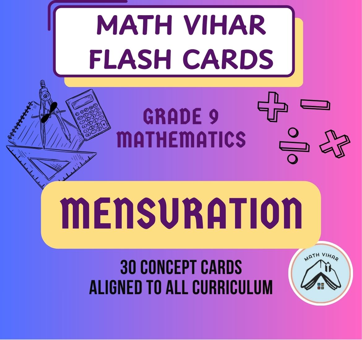 Grade 9 - Mensuration - Flash Cards