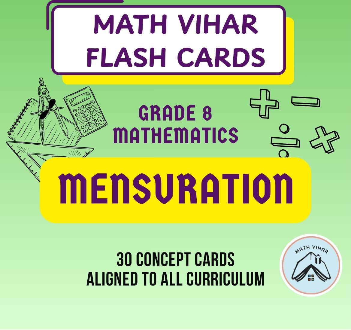 Grade 8 - Mensuration - Flash Cards