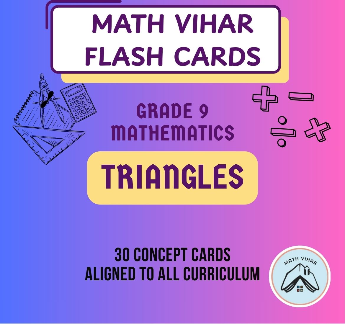 Grade 9 - Triangles - Flash Cards