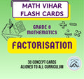 Grade 8 - Factorisation  - Flash Cards