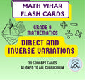 Grade 8 - Direct and Inverse Proportions  - Flash Cards