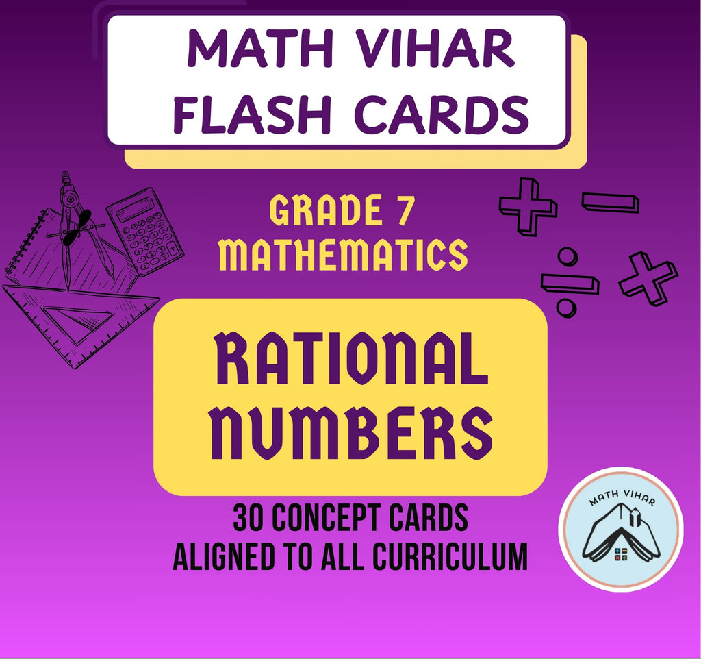 Grade 7 - Rational Numbers - Flash Cards