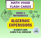 Grade 8 - Algebraic Expressions  - Flash Cards