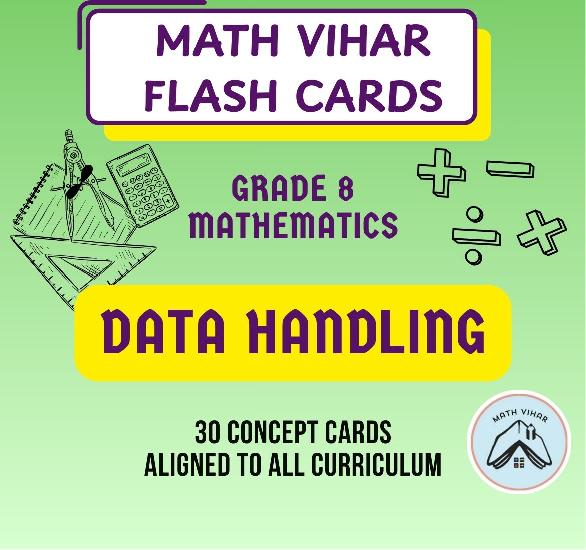 Grade 8 - Data Handling  - Flash Cards