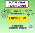 Grade 8 - Exponents  - Flash Cards