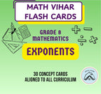 Grade 8 - Exponents  - Flash Cards