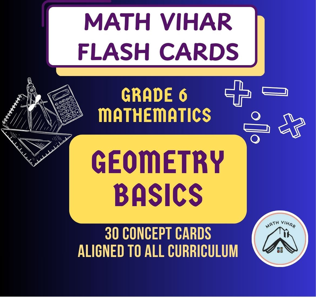 Grade 6 - Geometry Basics  - Flash Cards