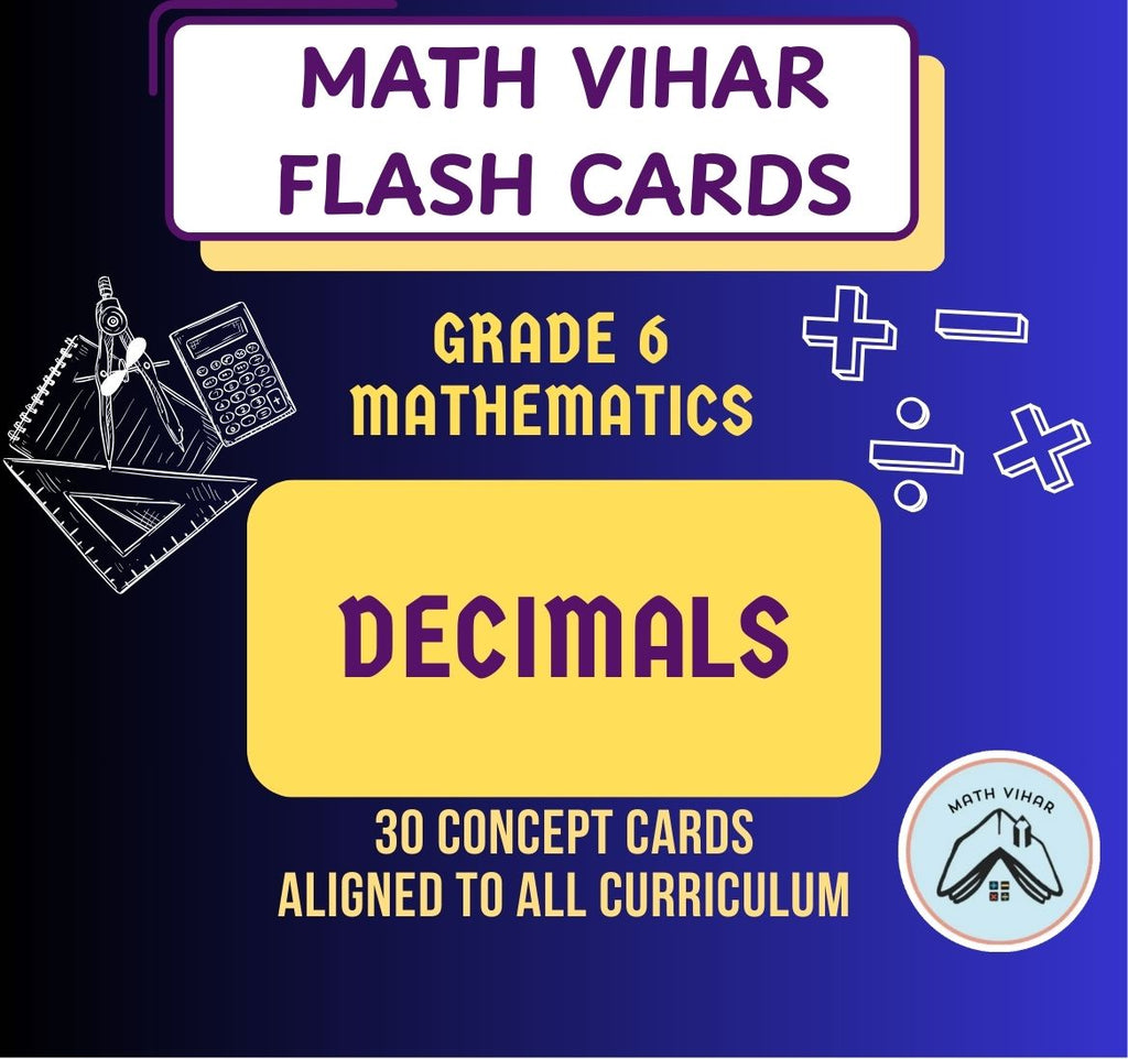 Grade 6 - Decimals  - Flash Cards