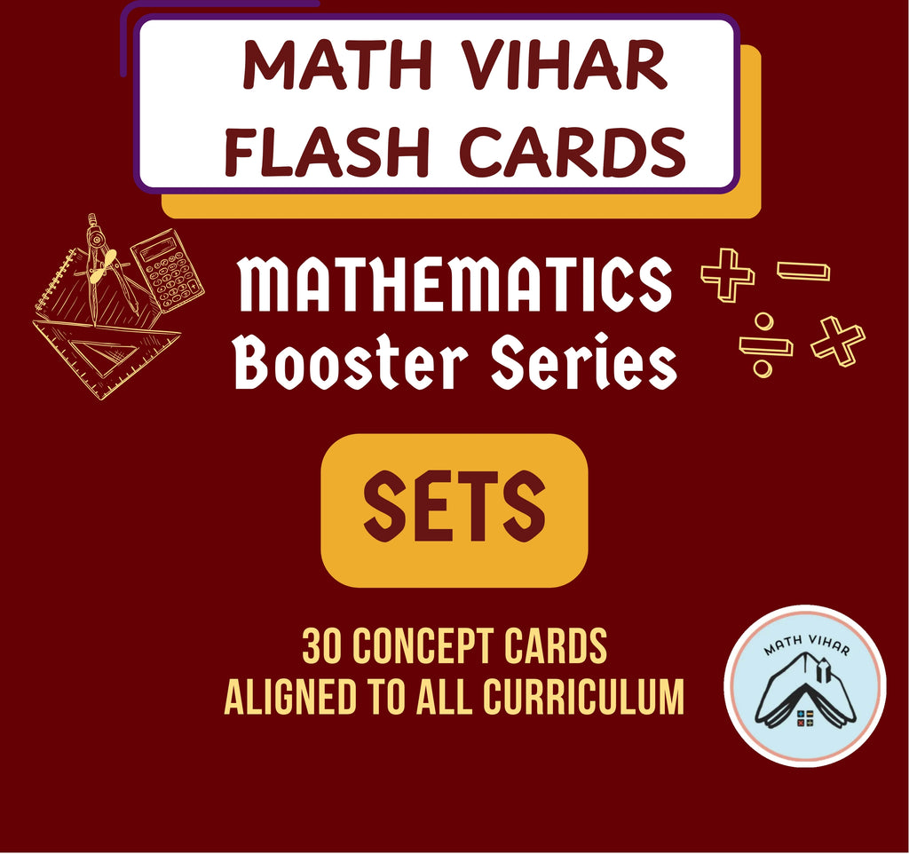 Sets Flash Cards for Class 7 and Above | 30 Score Booster Cards | All Curriculum CBSE, ICSE, IGCSE | Sets Learning Cards for Exam Prep