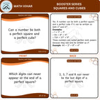 Squares and Cubes Flash Cards for Class 8 and Above | 30 Score Booster Cards | CBSE, ICSE & IGCSE All Curriculum | Learning Cards for Exam Prep