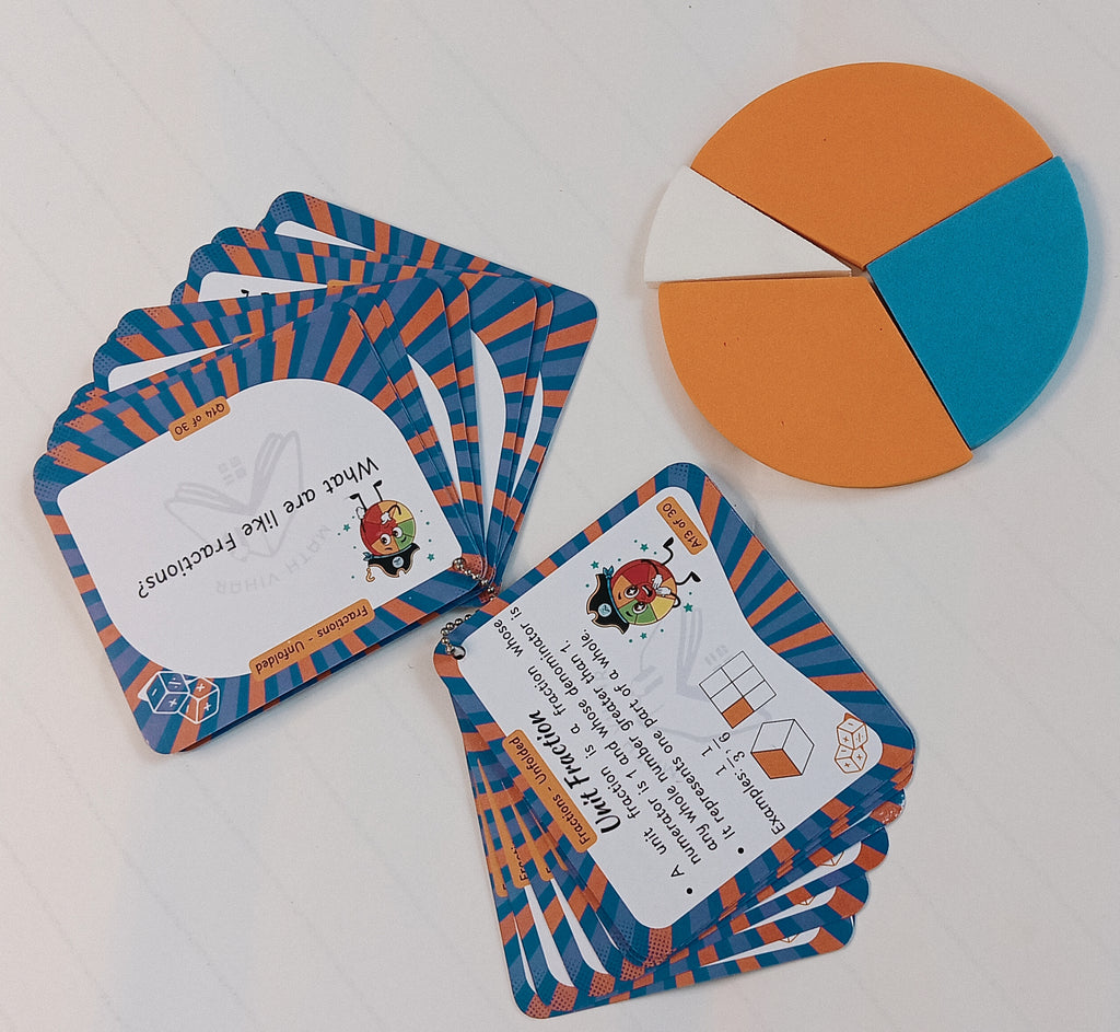 Grade 3 and above - Fractions - Flash Cards
