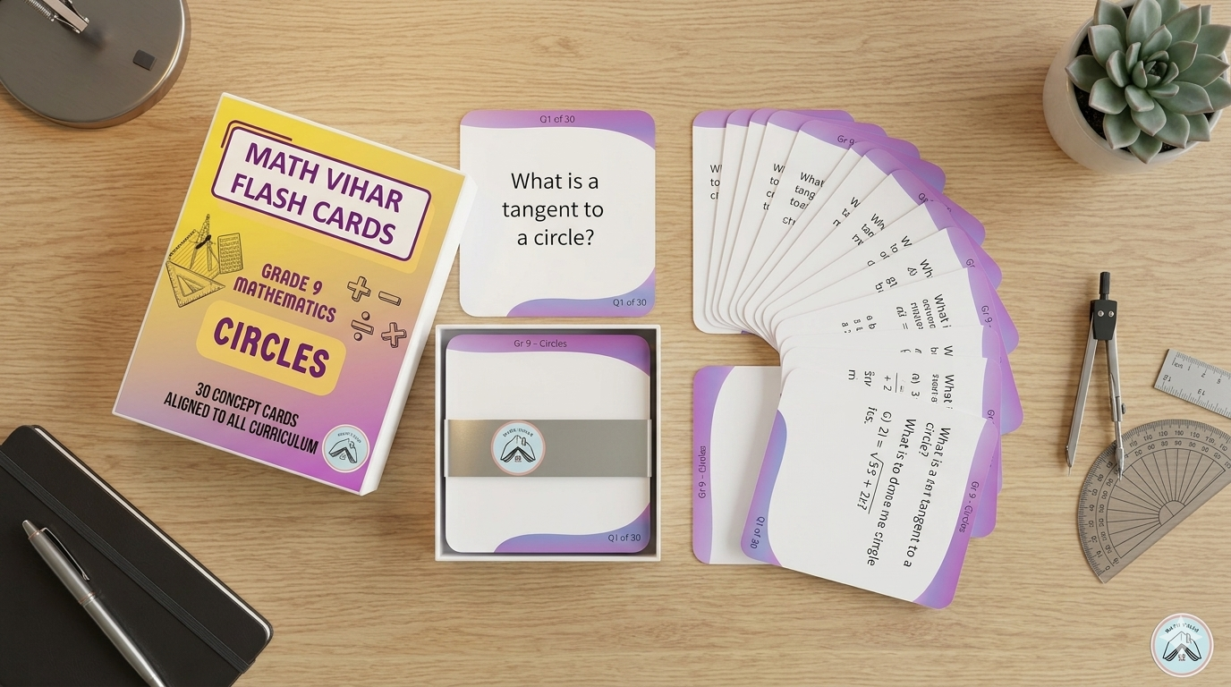 Grade 9 - Circles - Flash Cards