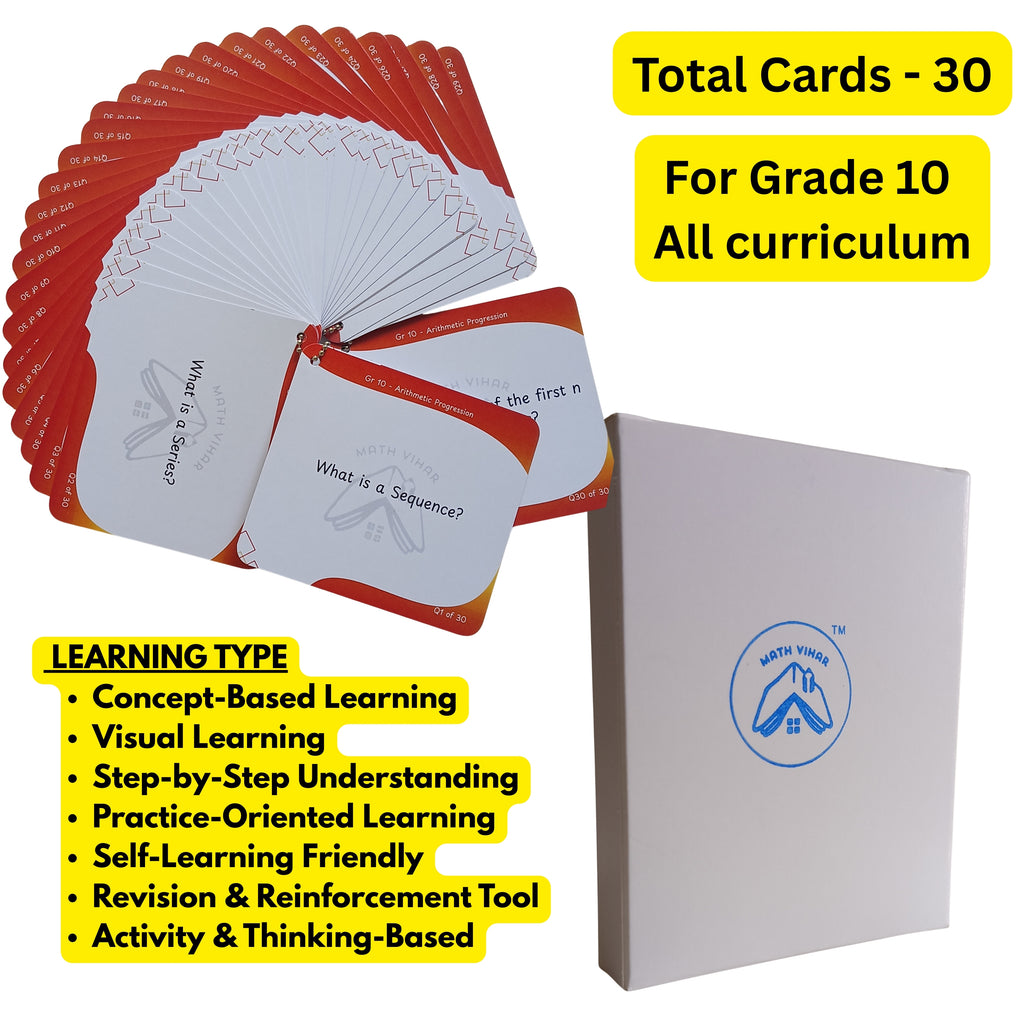 Grade 10 - ARITHMETIC PROGRESSION - Flash Cards