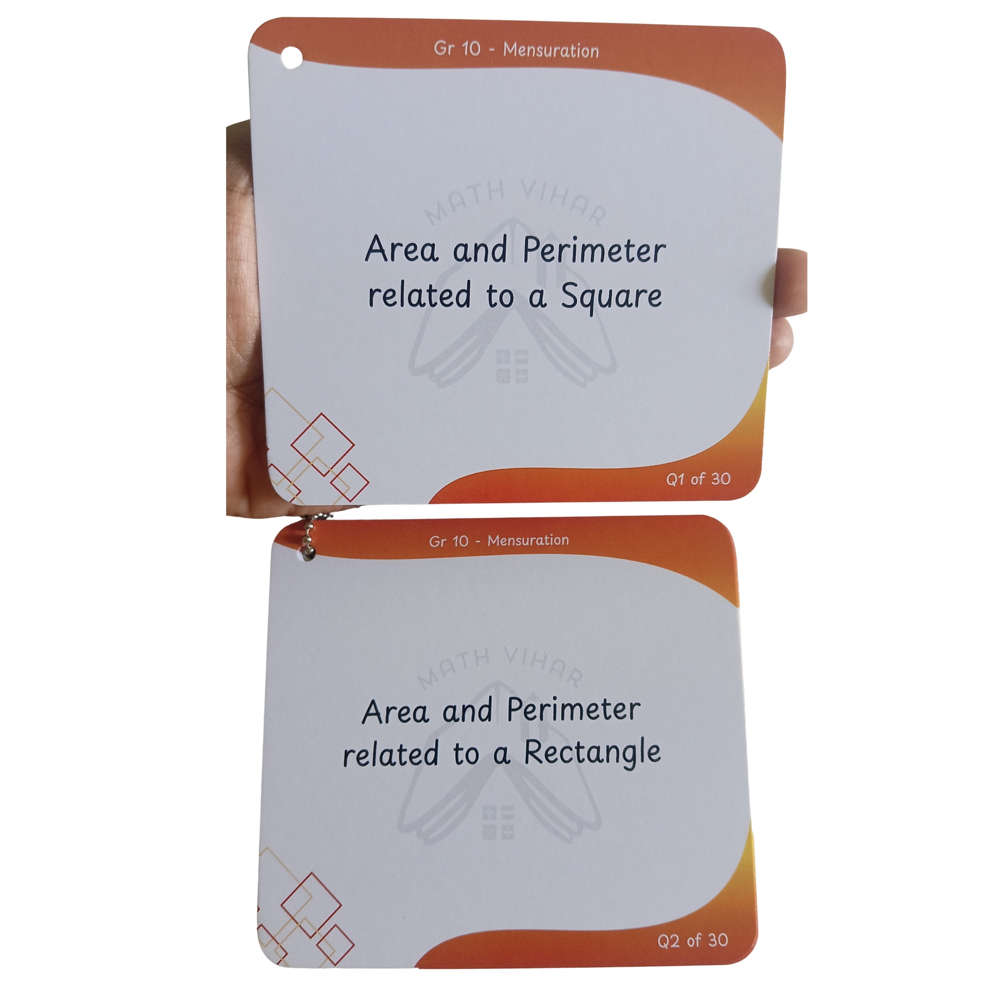Grade 10 - MENSURATION - Flash Cards