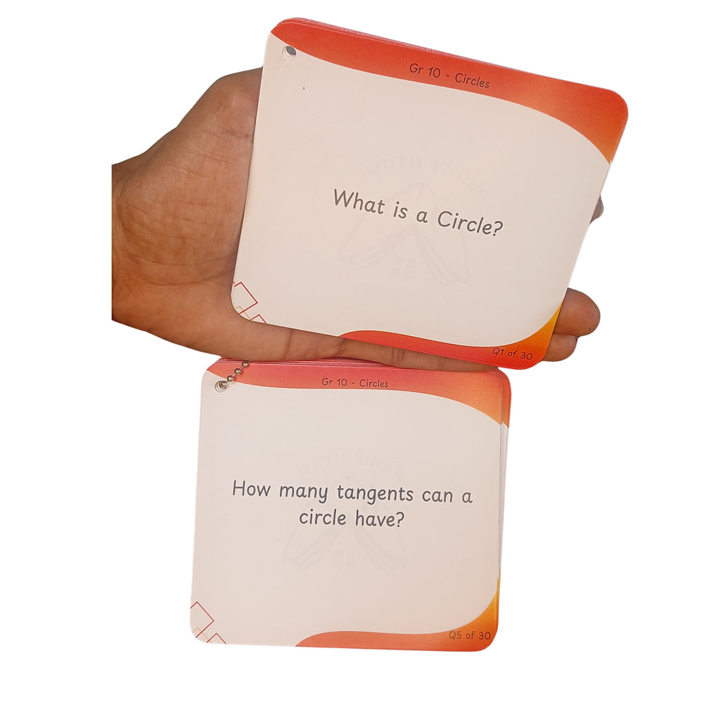 Grade 10 - CIRCLES - Flash Cards