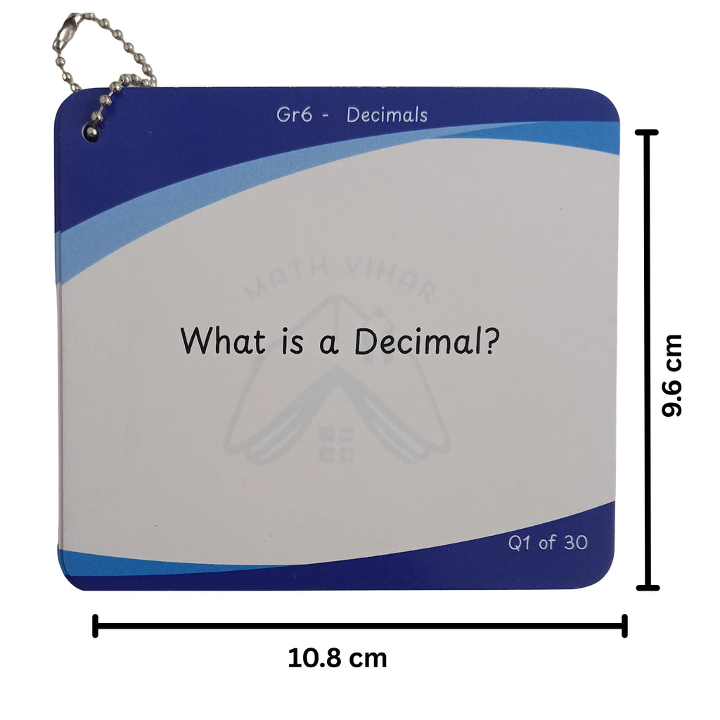 Grade 6 - Decimals  - Flash Cards