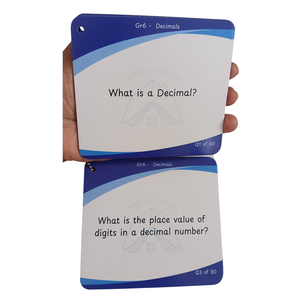 Grade 6 - Decimals  - Flash Cards