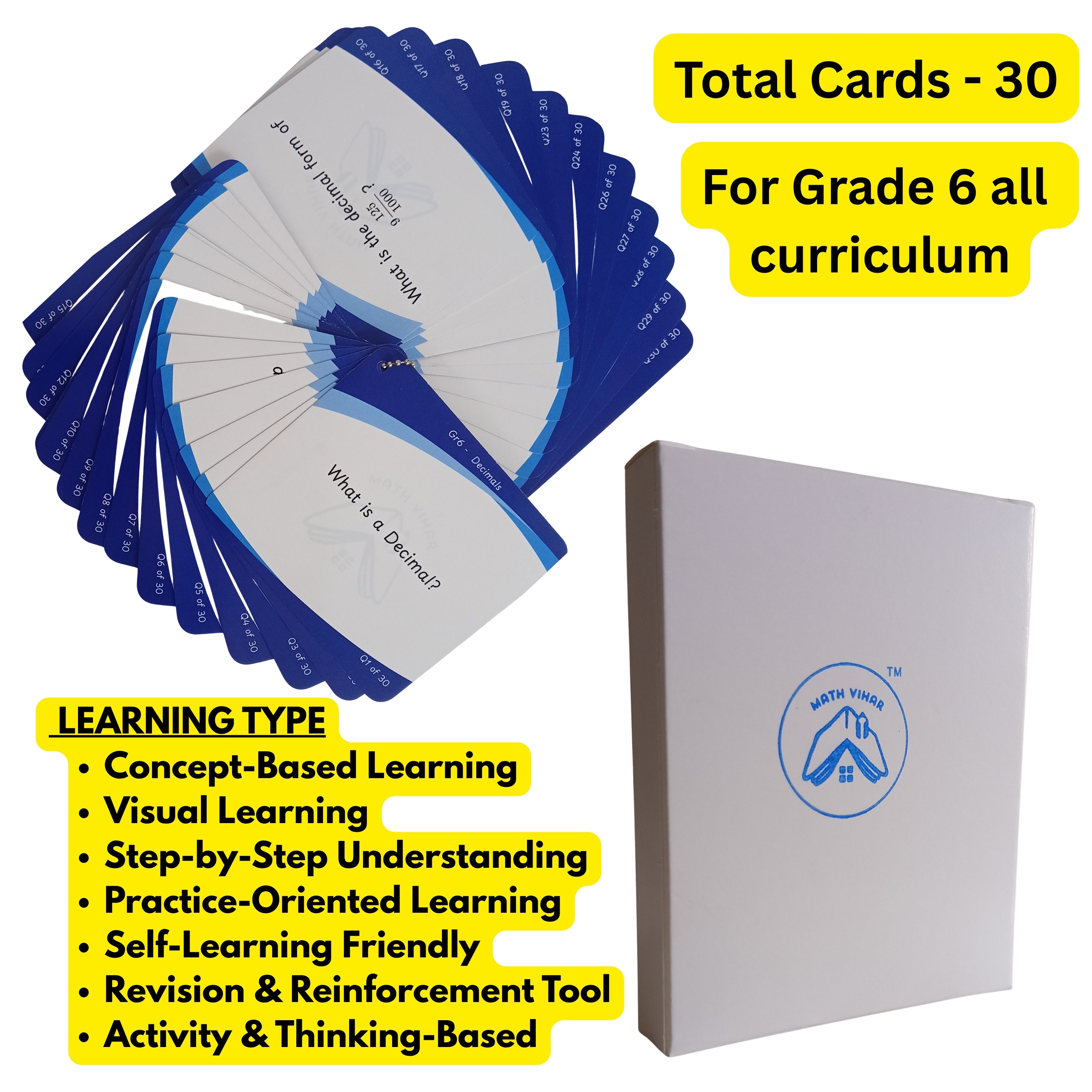 Grade 6 - Decimals  - Flash Cards