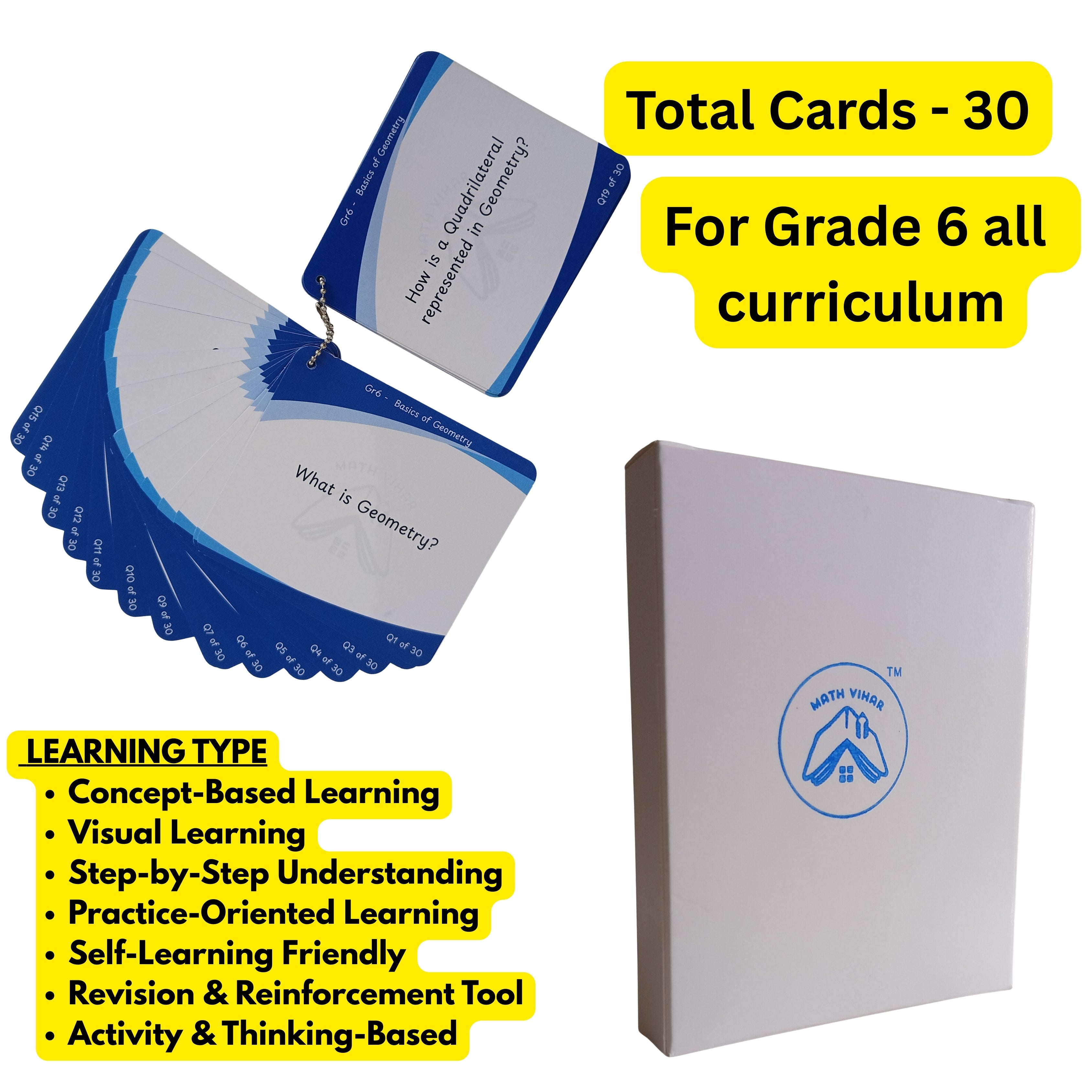 Grade 6 - Geometry Basics  - Flash Cards