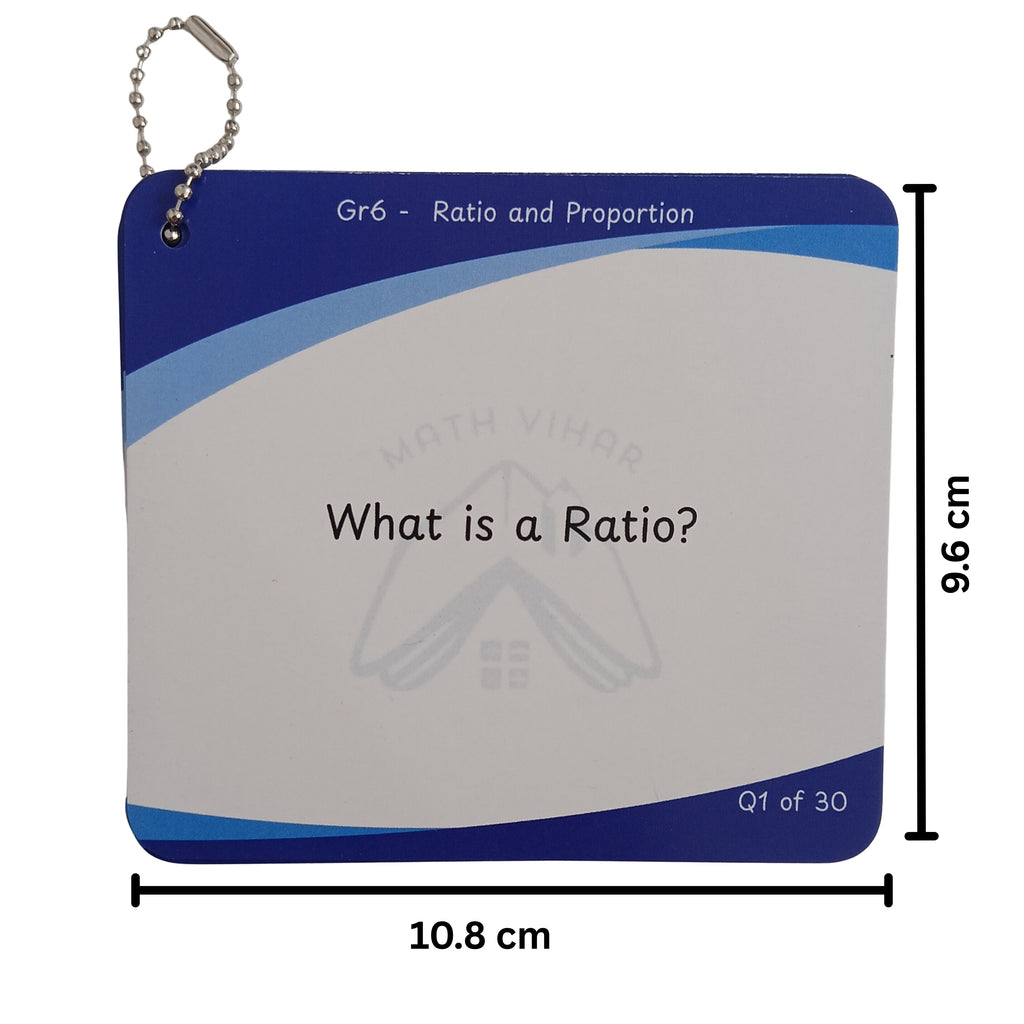 Grade 6 - Ratio and Proportion  - Flash Cards