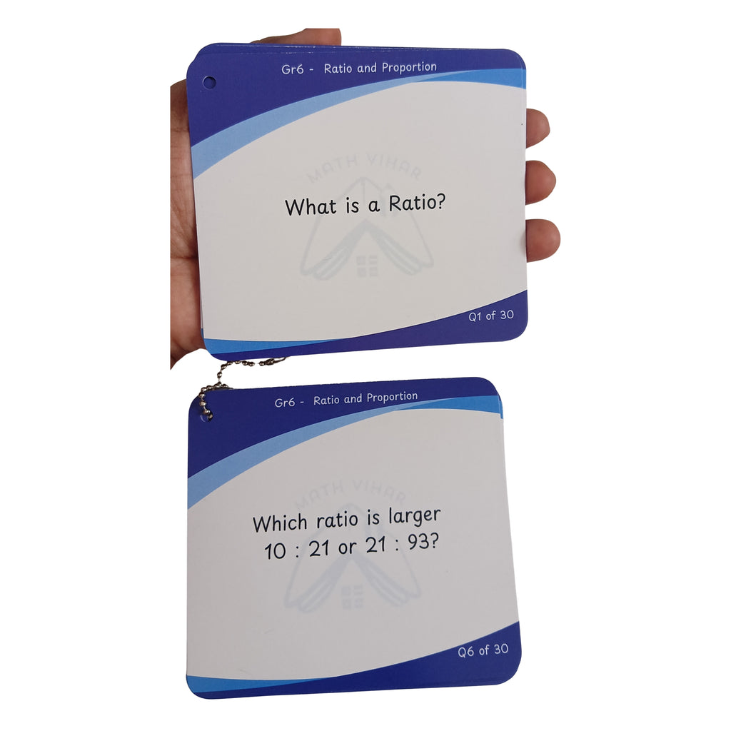 Grade 6 - Ratio and Proportion  - Flash Cards