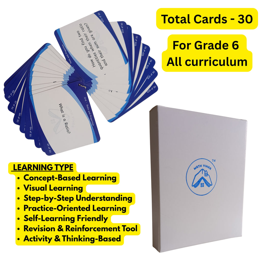 Grade 6 - Ratio and Proportion  - Flash Cards