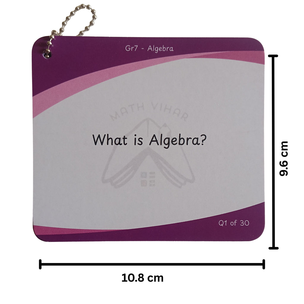 Grade 7 - Algebra - Flash Cards