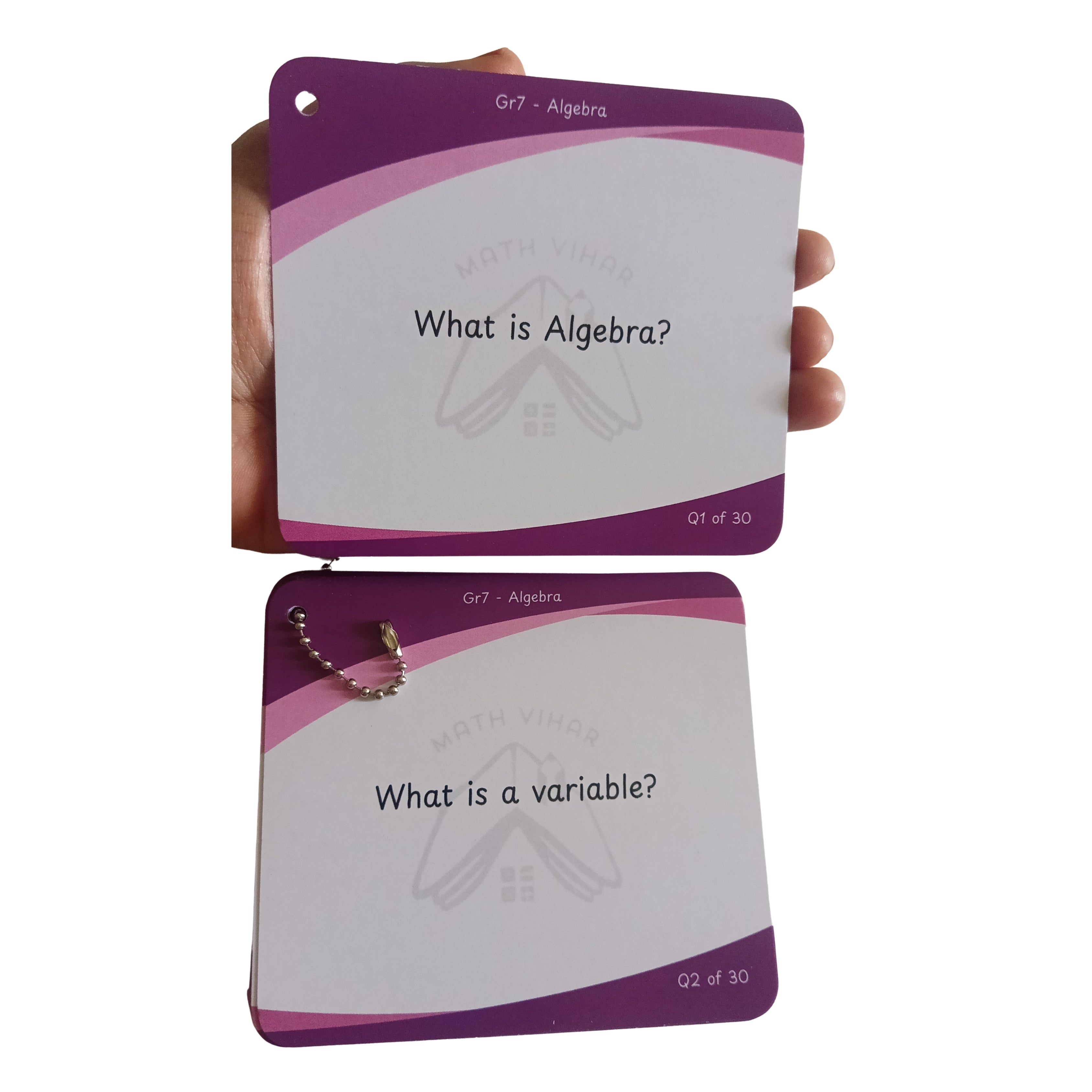 Grade 7 - Algebra - Flash Cards