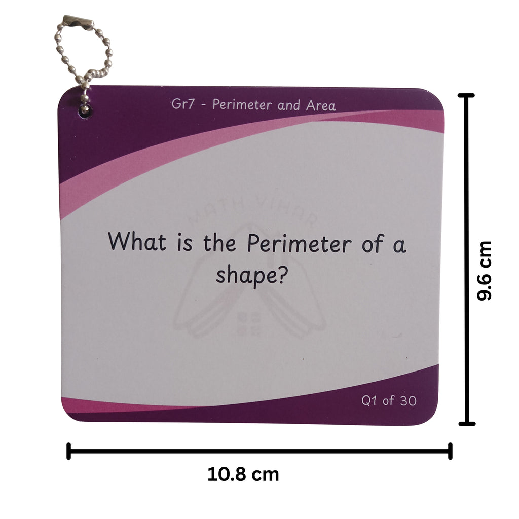 Grade 7 - Perimeter and Area - Flash Cards