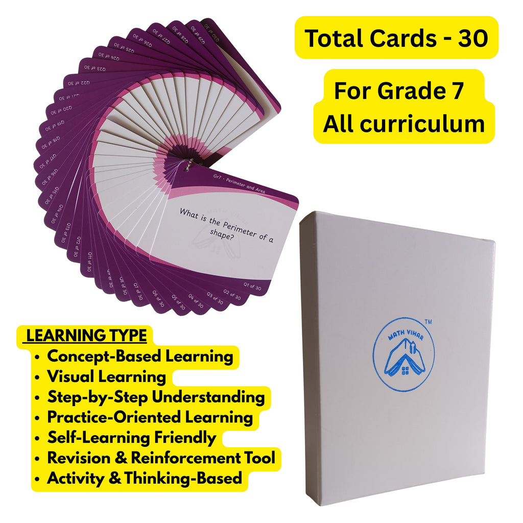 Grade 7 - Perimeter and Area - Flash Cards