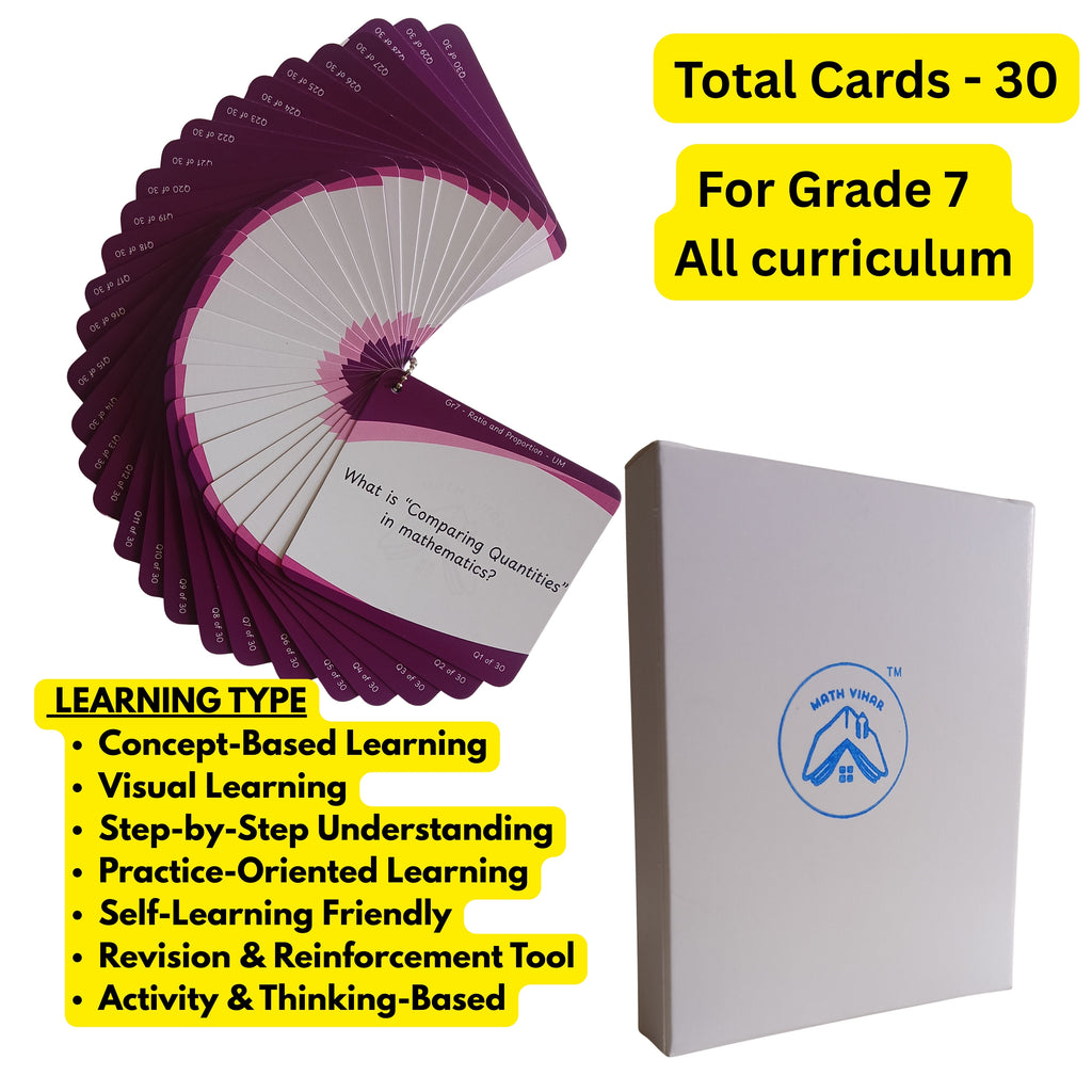 Grade 7 - Ratio and Proportion - Flash Cards