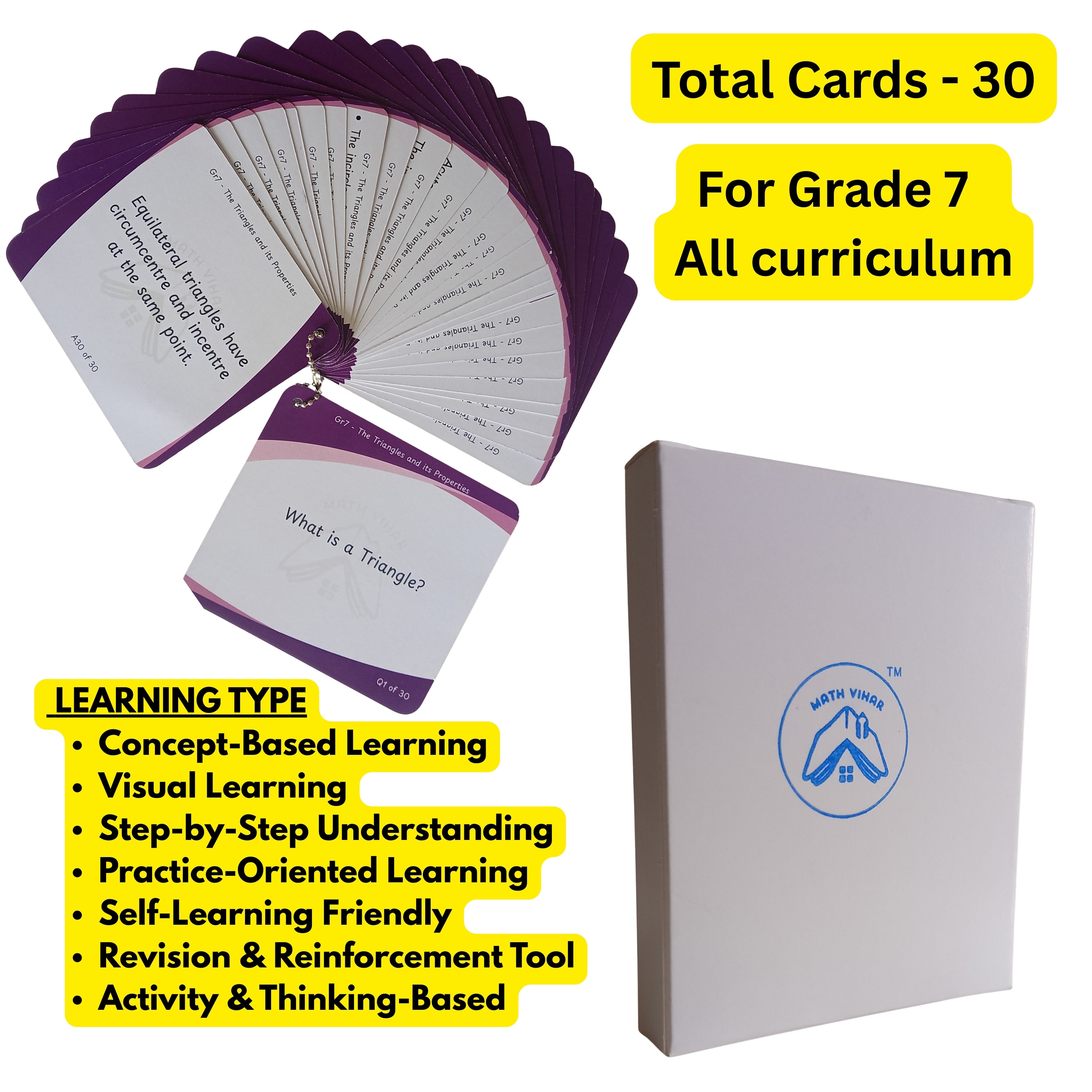 Grade 7 - Triangles  - Flash Cards