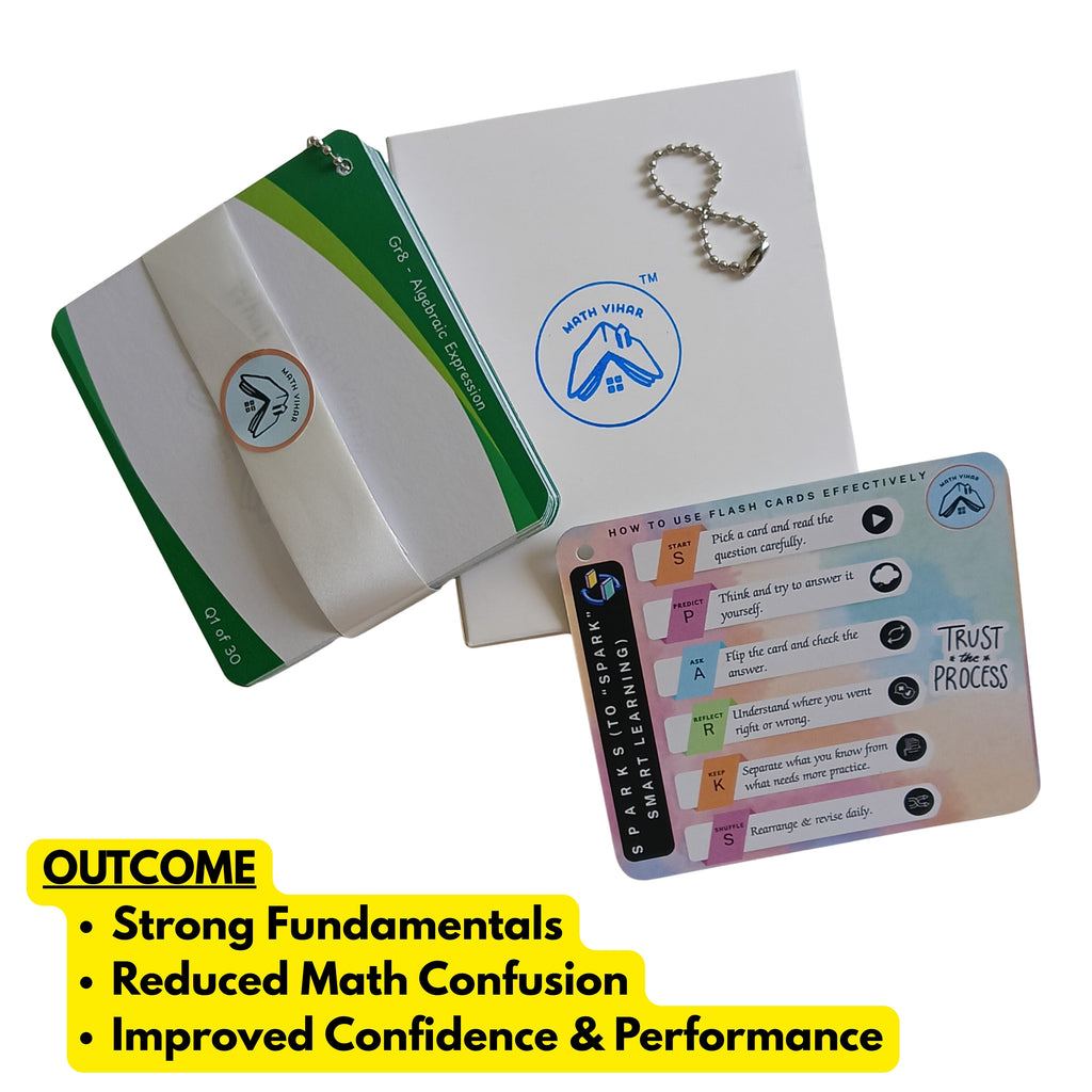 Grade 8 - Algebraic Expressions  - Flash Cards