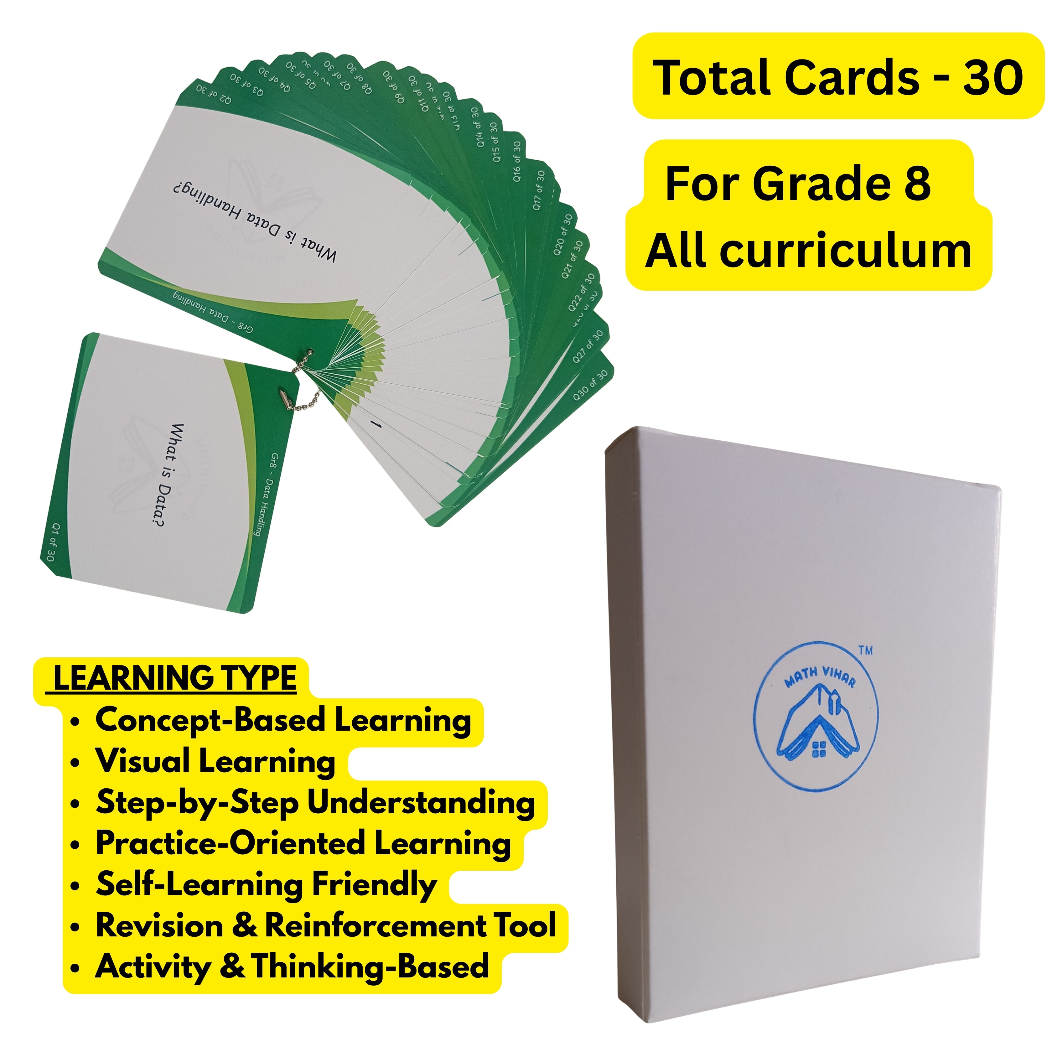 Grade 8 - Data Handling  - Flash Cards