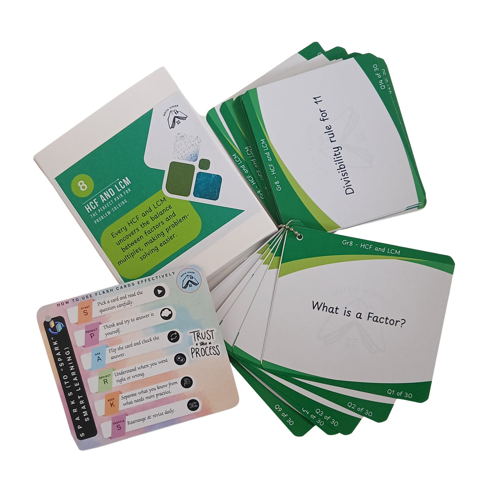 Grade 8 - HCF and LCM  - Flash Cards