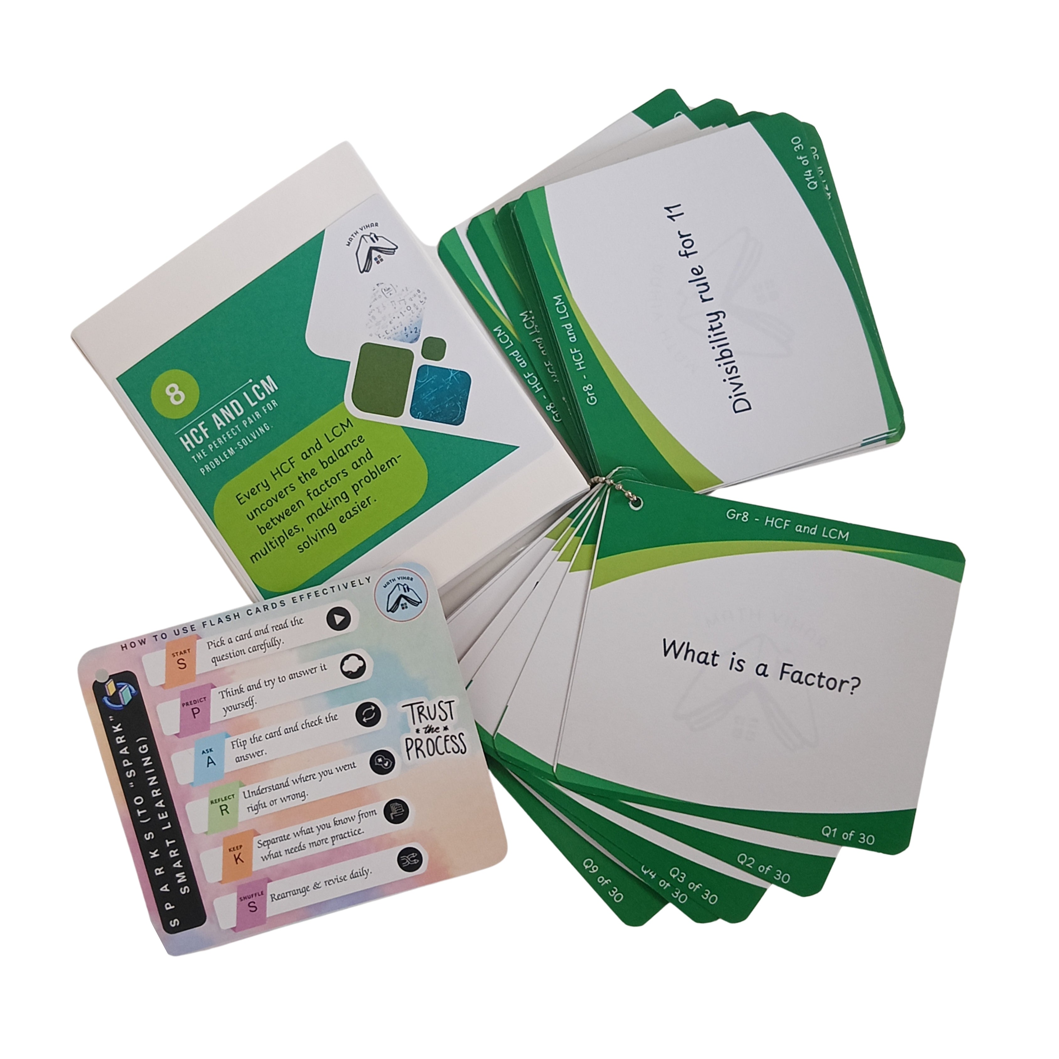 Grade 8 - HCF and LCM  - Flash Cards