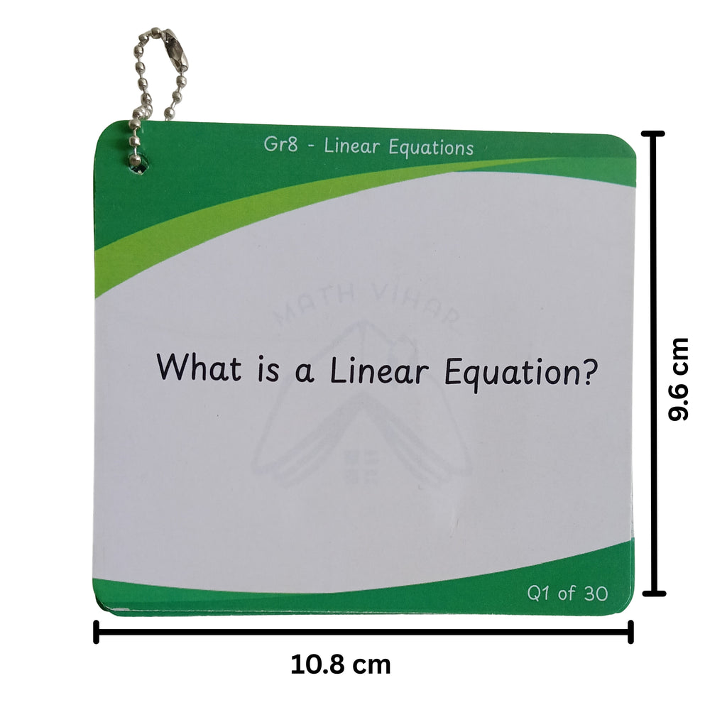 Grade 8 - Linear Equations - Flash Cards