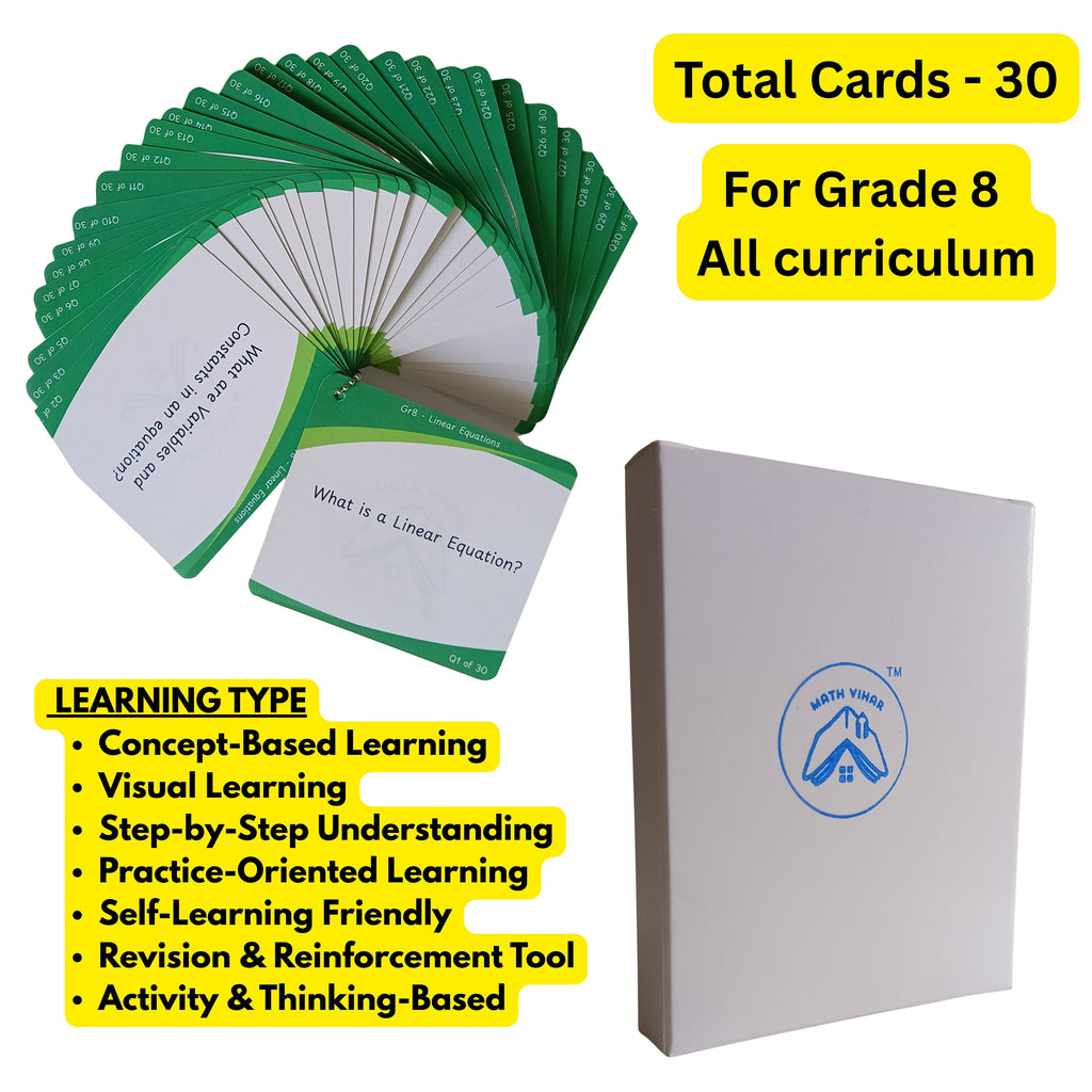 Grade 8 - Linear Equations - Flash Cards