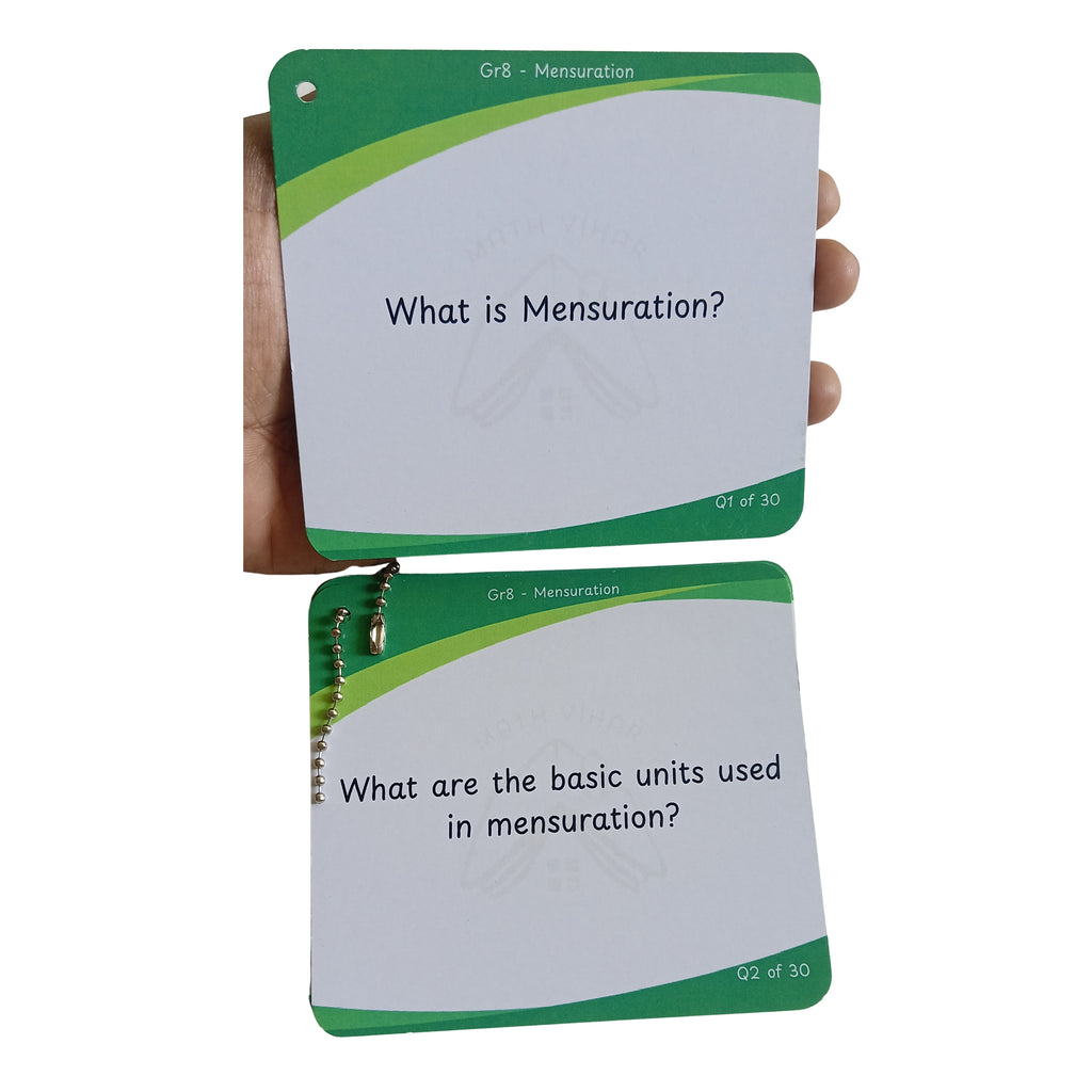 Grade 8 - Mensuration - Flash Cards