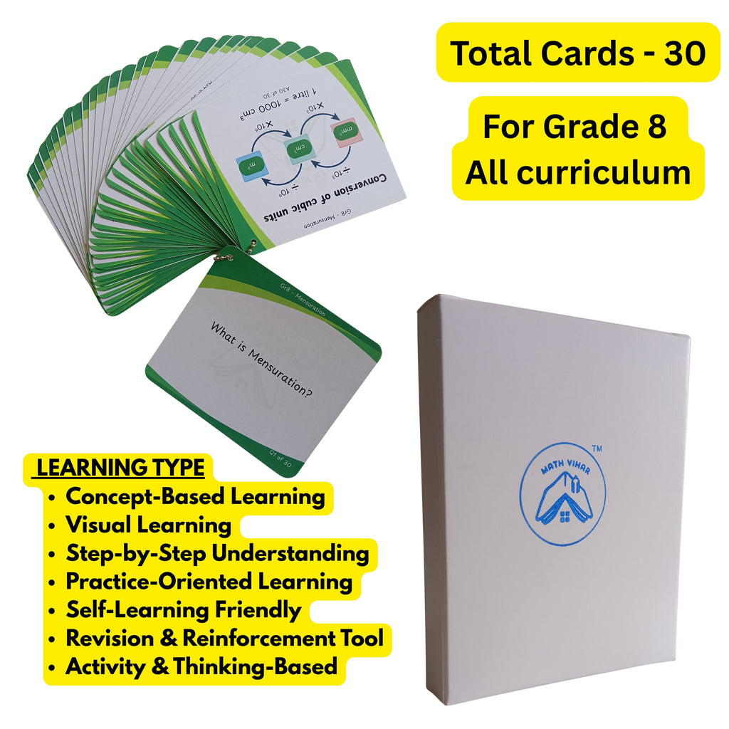 Grade 8 - Mensuration - Flash Cards