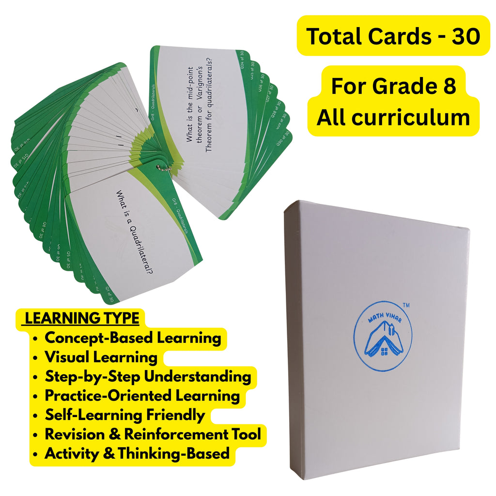 Grade 8 - Quadrilaterals - Flash Cards