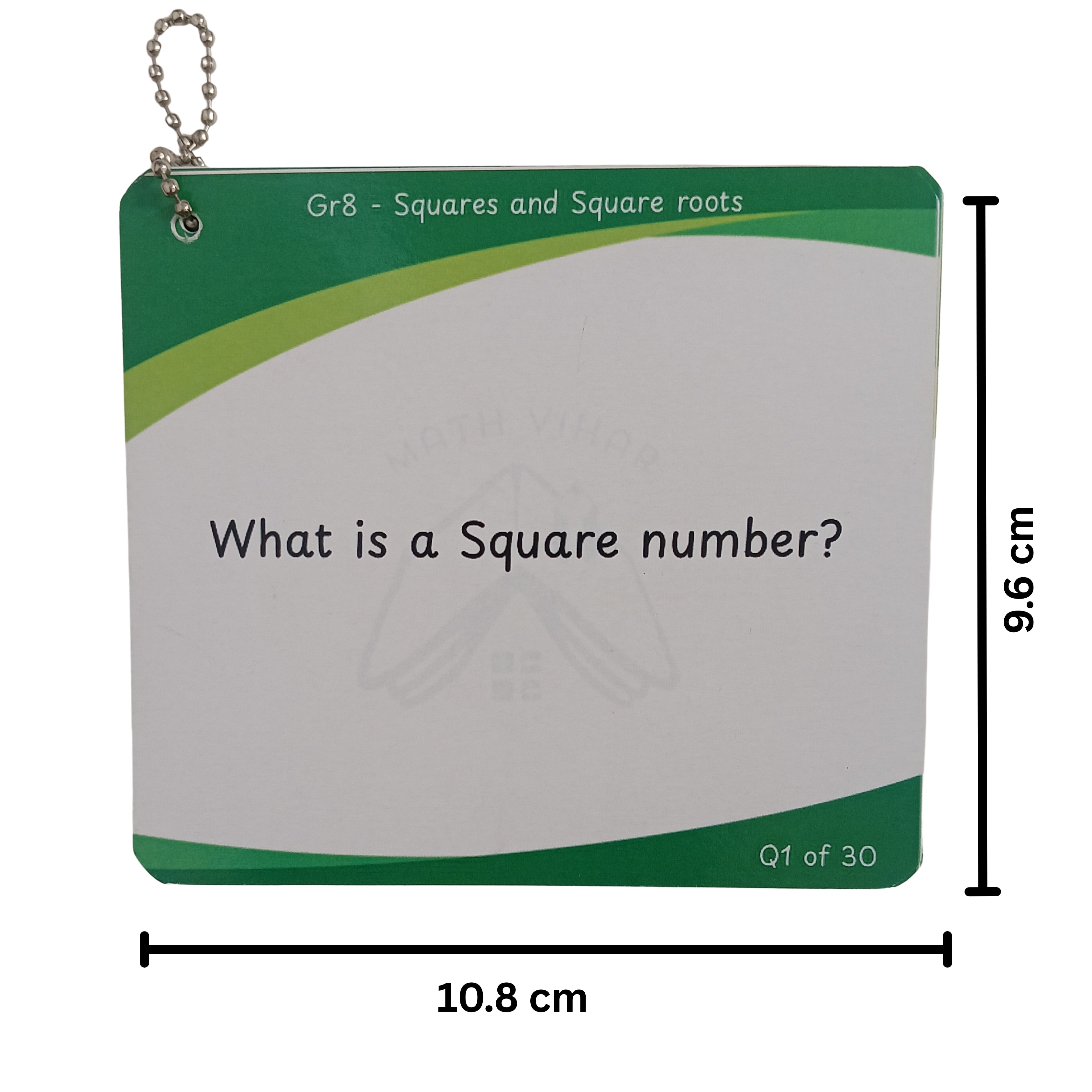 Grade 8 - Squares and Square Roots - Flash Cards