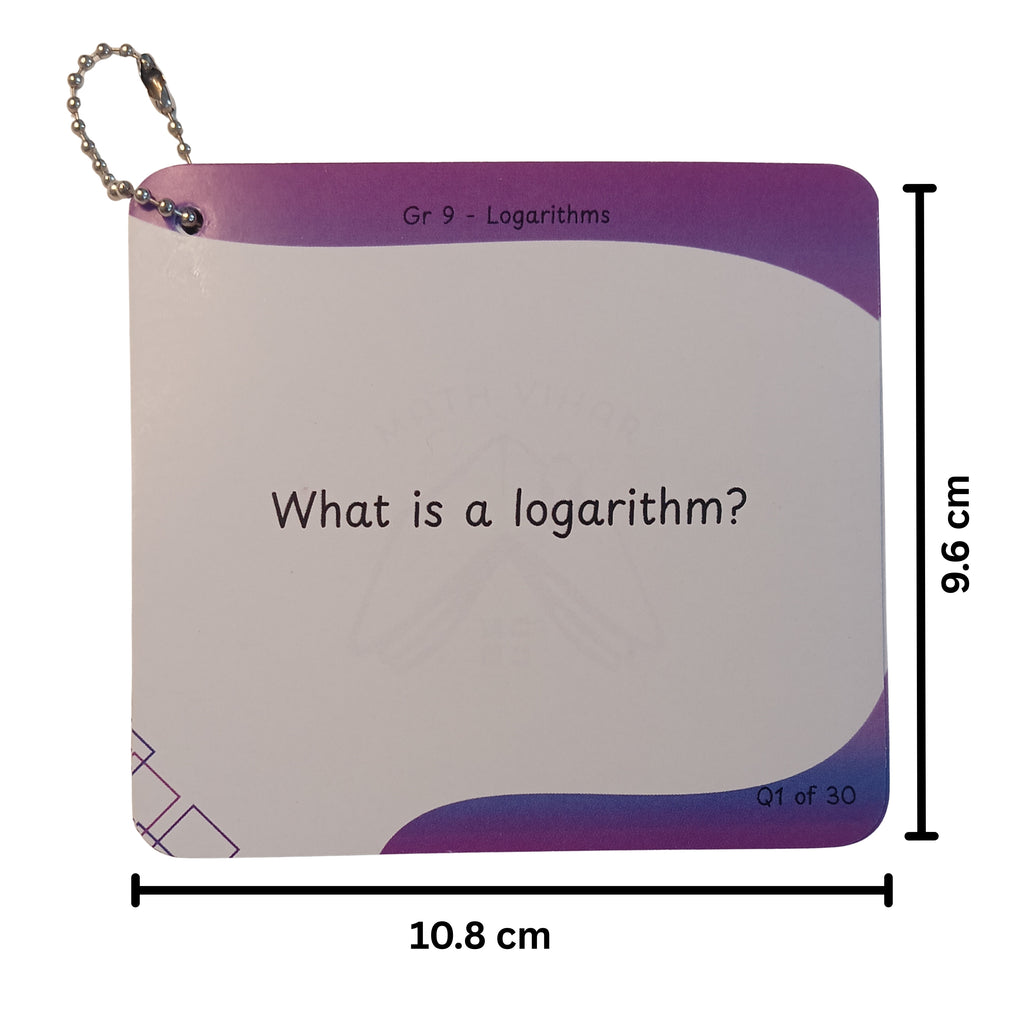 Grade 9 - Logarithms - Flash Cards