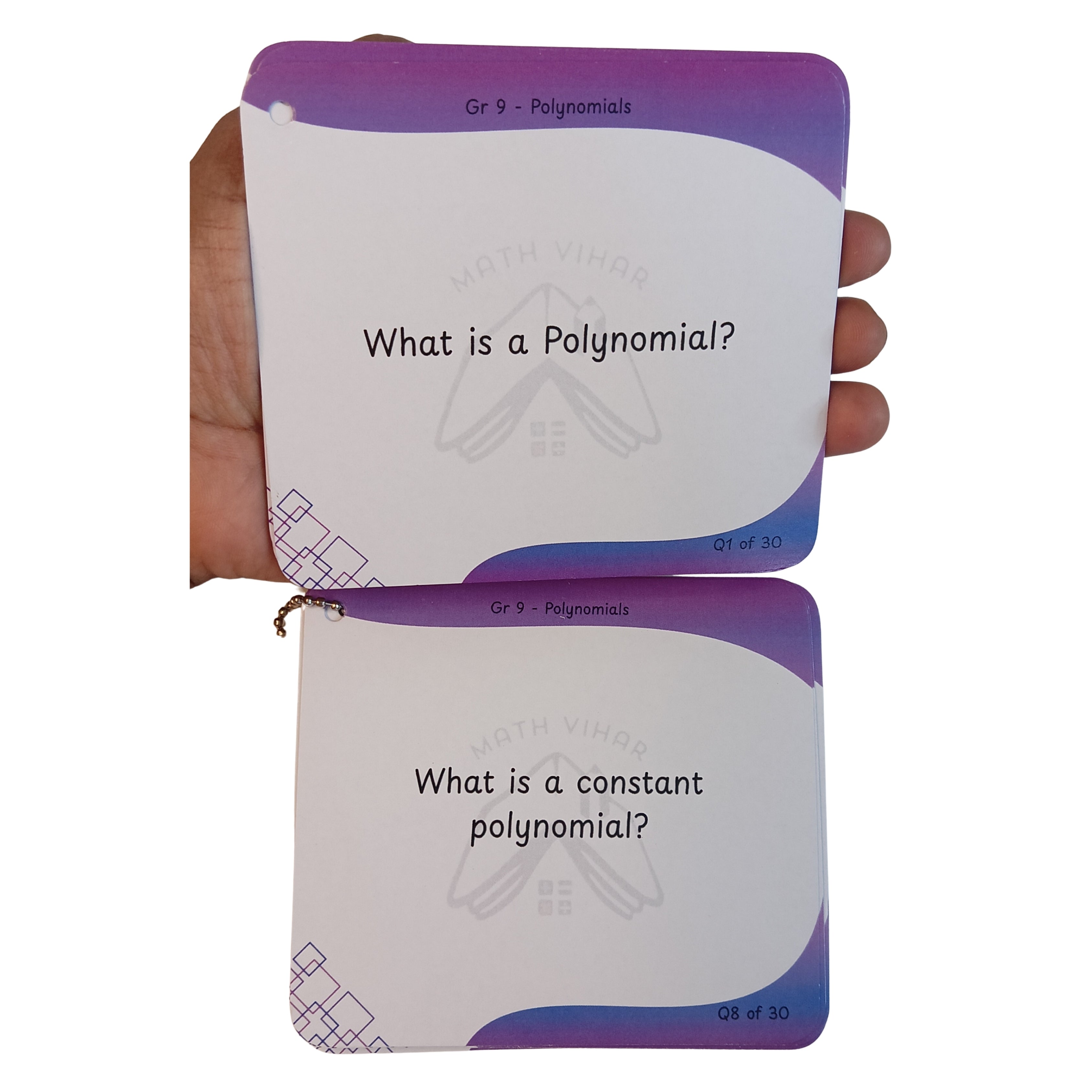 Grade 9 - Polynomials - Flash Cards