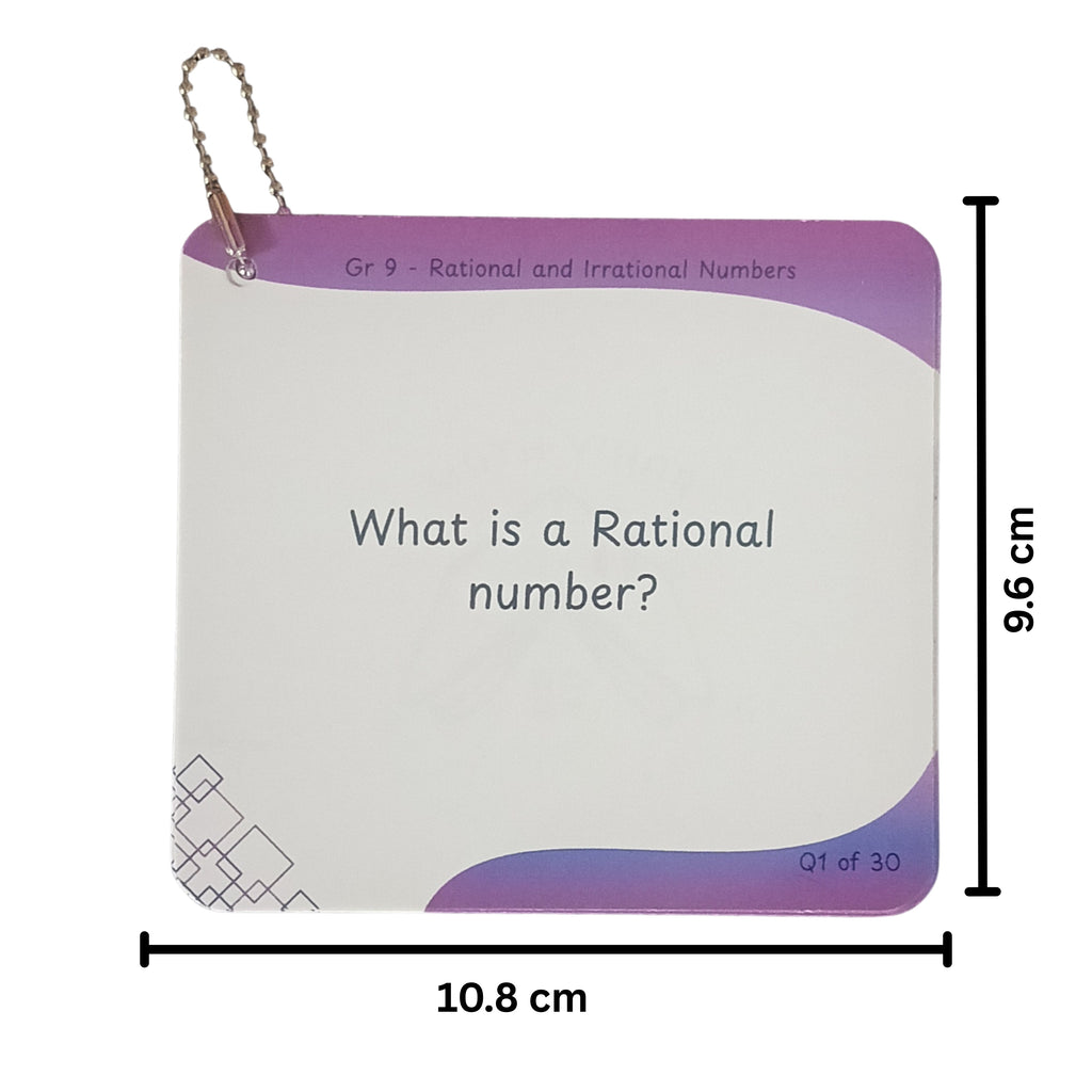 Grade 9 - Rational and Irrational Numbers - Flash Cards