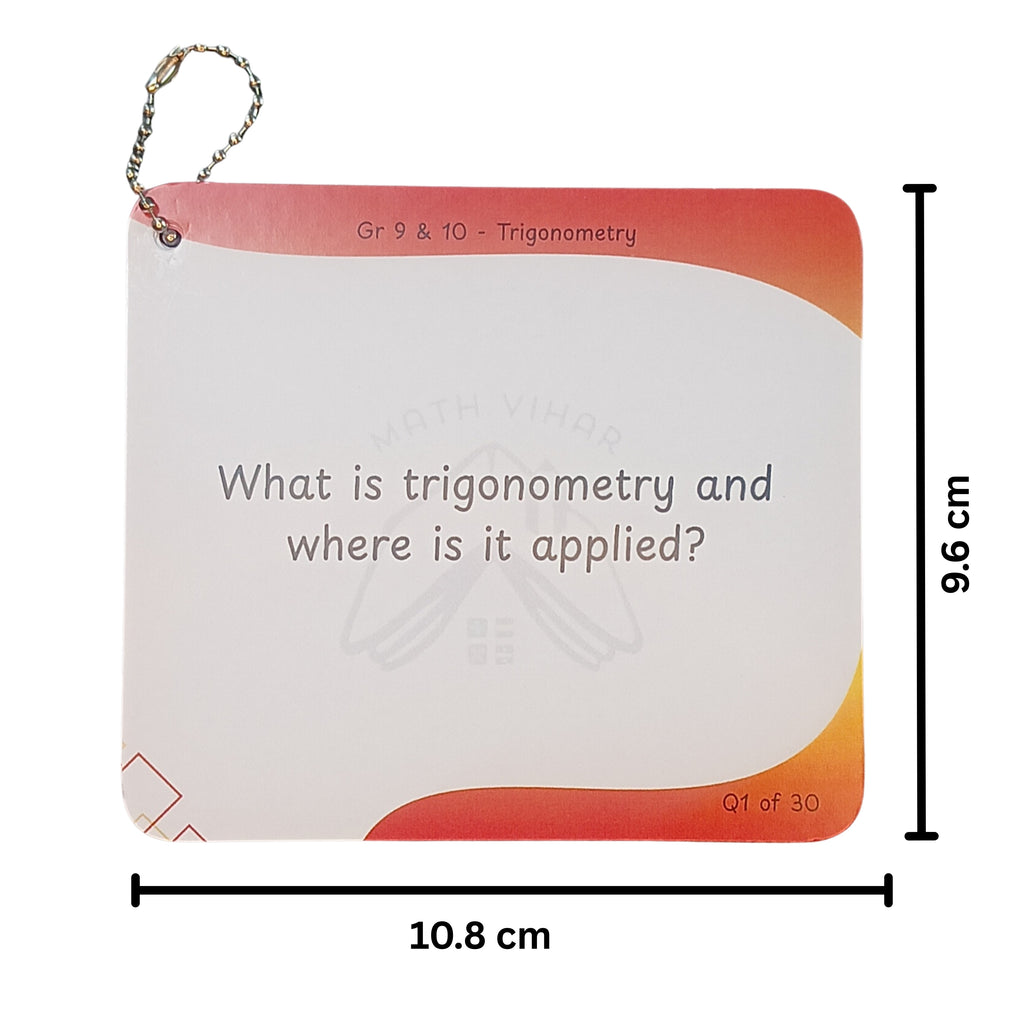 Grade 9 and 10 - Trigonometry - Flash cards
