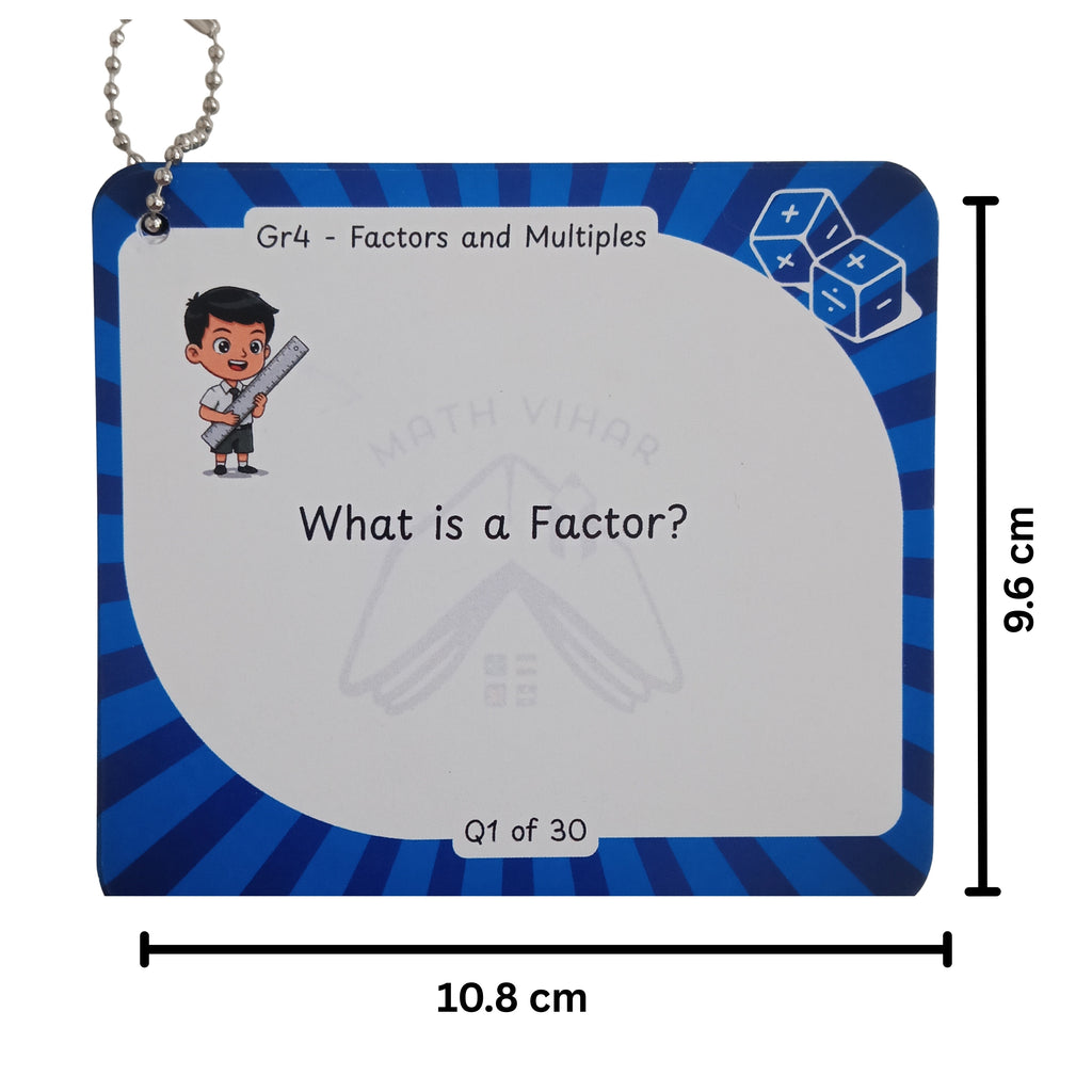 Grade 3 and Above - Factors and Multiples - Flash Cards